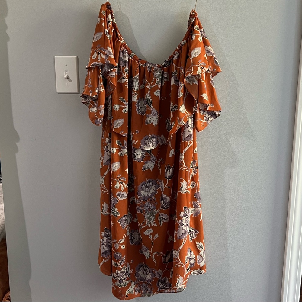Off the shoulder floral dress large
